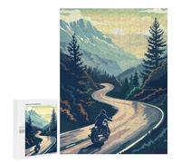 Rompecabezas 500 PCS para Adolescentes Mountain Motorcycle Rompecabezas para Adultos Juegos De Relajación Vacaciones En Casa Matar El Tiempo 500 PCS