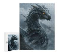 Rompecabezas 500 PCS para Adolescentes Mystical Black Dragon Rompecabezas para Adultos Juego Práctico Decoración del Hogar Cumpleaños Y Navidad 500 PCS