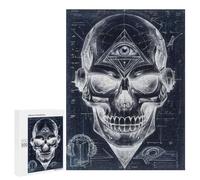 Rompecabezas 500 PCS para Adolescentes Negative Minds Eye Skull Rompecabezas para Adultos Juegos De Relajación Vacaciones En Casa Matar El Tiempo 500 PCS