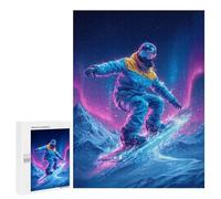Rompecabezas 500 PCS para Adolescentes Neon Snowboarder Adventure-1 Rompecabezas para Adolescentes Pero Divertido Y Humorístico Desafío Educativo Juguete Juego Intelectual 500 PCS