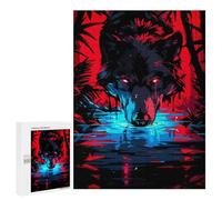 Rompecabezas 500 PCS para Adolescentes Nightshade Wolf Rompecabezas para Adultos Juego Familiar Una Obra De Arte como Regalo para Toda La Familia 500 PCS