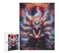 Rompecabezas 500 PCS para Adolescentes Nine-Tailed Fox Spirit Rompecabezas para Adultos Juego Práctico Decoración del Hogar Cumpleaños Y Navidad 500 PCS