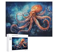 Rompecabezas 500 PCS para Adolescentes Oceanic Octopus Majesty Rompecabezas para Adultos Juegos Divertidos Una Obra De Arte Ayuda A Ejercitar El Cerebro 500 PCS