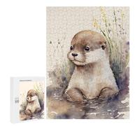 Rompecabezas 500 PCS para Adolescentes Otter in Watercolor Rompecabezas para Adultos Juego Familiar Una Obra De Arte como Regalo para Toda La Familia 500 PCS