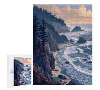 Rompecabezas 500 PCS para Adolescentes Pacific Cliffs Pixel Art Rompecabezas para Adultos Juego Práctico Regalo De Cumpleaños Regalo De Cumpleaños, Regalos, 500 PCS
