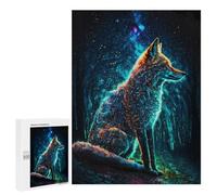 Rompecabezas 500 PCS para Adolescentes Paint The Fox In Forest Rompecabezas Juego De Ingenio Aliviador De Estrés Desafiante para Completar 500 PCS