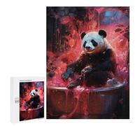 Rompecabezas 500 PCS para Adolescentes Panda in A Bubble Bath Rompecabezas para Adultos Juego De Ingenio Análisis Y Lógica 500 PCS