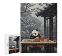 Rompecabezas 500 PCS para Adolescentes Panda Japanese Painting Rompecabezas Juegos Familiares Ensamblaje De Patrones Cumpleaños Y Navidad 500 PCS
