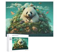 Rompecabezas 500 PCS para Adolescentes Panda Paradise Island Rompecabezas para Adultos Juego De Ingenio Análisis Y Lógica 500 PCS