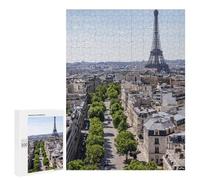 Rompecabezas 500 PCS para Adolescentes Paris Street View with Eiffel Tower Rompecabezas para Adultos Juego Práctico Pero Divertido Y Humorístico Regalo De Cumpleaños, Regalos, 500 PCS