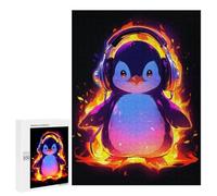 Rompecabezas 500 PCS para Adolescentes Penguin Hot Music Passion Rompecabezas para Adultos Juego Práctico Pero Divertido Y Humorístico Regalo De Cumpleaños, Regalos, 500 PCS