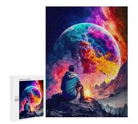 Rompecabezas 500 PCS para Adolescentes Pensive in Space 5 Rompecabezas para Adultos Juegos De Relajación Vacaciones En Casa Matar El Tiempo 500 PCS