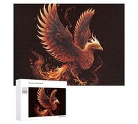 Rompecabezas 500 PCS para Adolescentes Phoenix Rising Firebird Artwork -2 Rompecabezas para Adolescentes Juegos Divertidos Ensamblaje De Patrones Ayuda Al Cerebro A Ejercitarse 500 PCS