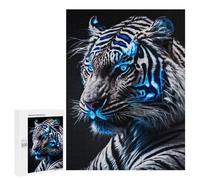 Rompecabezas 500 PCS para Adolescentes Portrait of White Tiger Rompecabezas para Adultos Juego Práctico Regalo De Cumpleaños Regalo De Cumpleaños, Regalos, 500 PCS