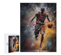 Rompecabezas 500 PCS para Adolescentes Powerful Basketball Player Rompecabezas Juegos Familiares Ensamblaje De Patrones Cumpleaños Y Navidad 500 PCS