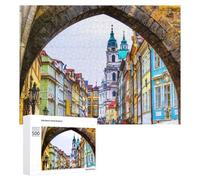 Rompecabezas 500 PCS para Adolescentes Prague's Colorful Architecture Rompecabezas para Adultos Juegos Divertidos Una Obra De Arte Ayuda A Ejercitar El Cerebro 500 PCS