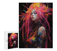 Rompecabezas 500 PCS para Adolescentes Punk Girl No6 Rompecabezas para Adultos Juegos De Relajación Vacaciones En Casa Matar El Tiempo 500 PCS