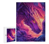 Rompecabezas 500 PCS para Adolescentes Purple Dragon in Cave Rompecabezas para Adultos Juegos Familiares Regalo De Cumpleaños Regalos De Cumpleaños Únicos 500 PCS