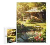 Rompecabezas 500 PCS para Adolescentes Quiet Garden Rompecabezas para Adultos Juego Práctico Pero Divertido Y Humorístico para Cumpleaños, Navidad 500 PCS