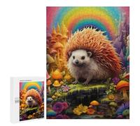 Rompecabezas 500 PCS para Adolescentes Rainbow Hedgehog Fantasy Rompecabezas para Adultos Juegos Relajantes Difícil Difícil Desafío Educativo 500 PCS