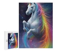 Rompecabezas 500 PCS para Adolescentes Rainbow Unicorn Fantasy Art Rompecabezas para Adultos Juegos Relajantes Decoración Interacción Entre Padres E Hijos 500 PCS