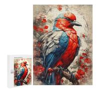 Rompecabezas 500 PCS para Adolescentes Red and Blue Bird Painting Rompecabezas para Adultos Juguete Decoración De Pared Difícil Difícil Desafiante De Completar 500 PCS
