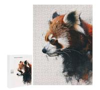 Rompecabezas 500 PCS para Adolescentes Red Panda Profile Art Rompecabezas para Adultos Juguete Decoración De Pared Difícil Difícil Desafiante De Completar 500 PCS