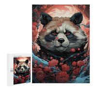 Rompecabezas 500 PCS para Adolescentes Red Rose Panda Moon Rompecabezas para Adultos Juguete Decoración De Pared Mejora La Memoria Ayuda A Ejercitar El Cerebro 500 PCS