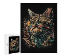 Rompecabezas 500 PCS para Adolescentes Retro Cat Art Rompecabezas DIY Juguetes Una Obra De Arte como Regalo para Toda La Familia 500 PCS