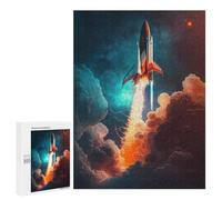 Rompecabezas 500 PCS para Adolescentes Rocket Lift Off Rompecabezas para Adultos Juegos De Relajación Vacaciones En Casa Matar El Tiempo 500 PCS