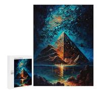 Rompecabezas 500 PCS para Adolescentes Rocky Desert Pyramids Rompecabezas Juego De Ingenio Aliviador De Estrés Desafiante para Completar 500 PCS