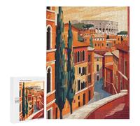 Rompecabezas 500 PCS para Adolescentes Rome Italy Minimalist Rompecabezas para Adultos Juego Práctico Arte De Pared Desafiante De Completar 500 PCS