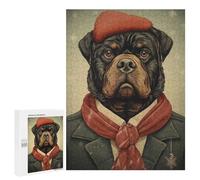 Rompecabezas 500 PCS para Adolescentes Rottweiler Portrait Art Rompecabezas para Adultos Juguete Decoración De Pared Difícil Difícil Desafiante De Completar 500 PCS