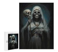 Rompecabezas 500 PCS para Adolescentes Santa Muerte in White Robe Rompecabezas para Adultos Juego Práctico Arte De Pared Desafiante De Completar 500 PCS