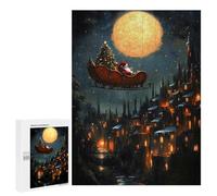 Rompecabezas 500 PCS para Adolescentes Santas Christmas Flight Christmas Rompecabezas para Adultos Juego Práctico Regalo De Cumpleaños Regalo De Cumpleaños, Regalos, 500 PCS