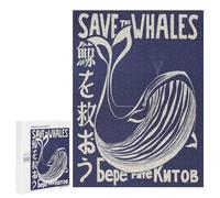 Rompecabezas 500 PCS para Adolescentes Save The Whales Nautical Rompecabezas DIY Juguetes Una Obra De Arte como Regalo para Toda La Familia 500 PCS