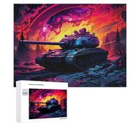 Rompecabezas 500 PCS para Adolescentes Sci-Fi Tank Battle Scene Rompecabezas para Adultos Juegos Relajantes Decoración del Hogar Cumpleaños Y Navidad 500 PCS