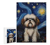 Rompecabezas 500 PCS para Adolescentes Shih Tzu Vincent Rompecabezas para Adultos Juego Familiar Decoración del Hogar para Cumpleaños, Navidad 500 PCS
