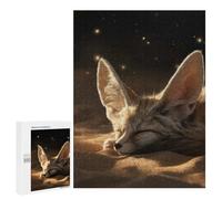 Rompecabezas 500 PCS para Adolescentes Sleeping Fennec Fox in The Desert Rompecabezas Juego De Ingenio Aliviador De Estrés Desafiante para Completar 500 PCS