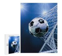 Rompecabezas 500 PCS para Adolescentes Soccer Ball in Goal Net Rompecabezas para Adultos Juego Práctico Pero Divertido Y Humorístico Regalo De Cumpleaños, Regalos, 500 PCS