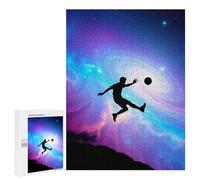 Rompecabezas 500 PCS para Adolescentes Soccer Player in Space Rompecabezas para Adultos Juego Familiar Una Obra De Arte como Regalo para Toda La Familia 500 PCS