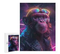 Rompecabezas 500 PCS para Adolescentes Space Animal Monkey Rompecabezas Juegos Familiares Ensamblaje De Patrones Cumpleaños Y Navidad 500 PCS