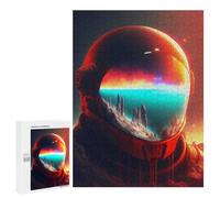 Rompecabezas 500 PCS para Adolescentes Space Helmet Reflections Rompecabezas para Adultos Juego Práctico Pero Divertido Y Humorístico Regalo De Cumpleaños, Regalos, 500 PCS