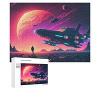 Rompecabezas 500 PCS para Adolescentes Space Odyssey Alien Planet Exploration Rompecabezas para Adolescentes Juegos Divertidos Ensamblaje De Patrones Ayuda Al Cerebro A Ejercitarse 500 PCS