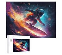 Rompecabezas 500 PCS para Adolescentes Space Surfer Cosmic Wave Ride Rompecabezas para Adultos Juego De Ingenio Análisis Y Lógica 500 PCS