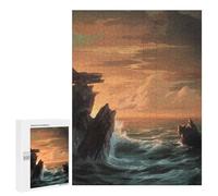 Rompecabezas 500 PCS para Adolescentes Sunset at Sea Rompecabezas para Adultos Juego Familiar Decoración del Hogar para Cumpleaños, Navidad 500 PCS
