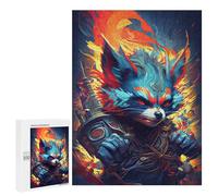 Rompecabezas 500 PCS para Adolescentes The Angry Powerful Raccoon Rompecabezas para Adultos Juegos De Relajación Vacaciones En Casa Matar El Tiempo 500 PCS