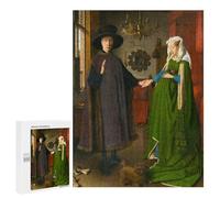 Rompecabezas 500 PCS para Adolescentes The Arnolfini Portrait Rompecabezas para Adultos Juego Familiar Decoración del Hogar para Cumpleaños, Navidad 500 PCS