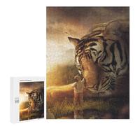 Rompecabezas 500 PCS para Adolescentes The Huge Tiger Rompecabezas para Adultos Juegos De Relajación Vacaciones En Casa Matar El Tiempo 500 PCS
