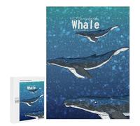 Rompecabezas 500 PCS para Adolescentes The Humpback Whales Rompecabezas para Adultos Juguetes DIY para La Diversión Familiar Ayuda A Ejercitar El Cerebro 500 PCS